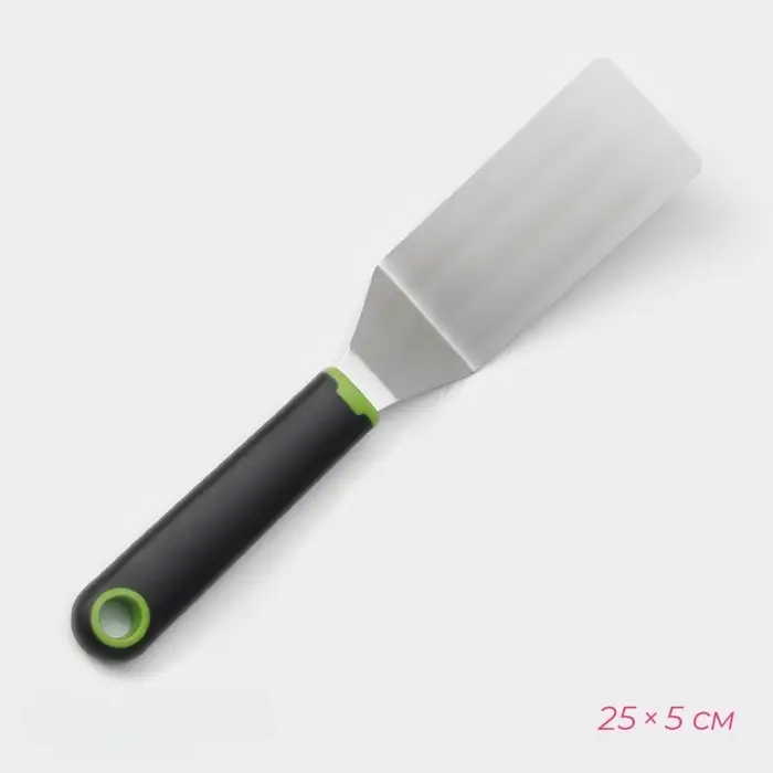 Лопатка кухонная для пиццы Lime, 25&times;5 см, чёрно-зелёная