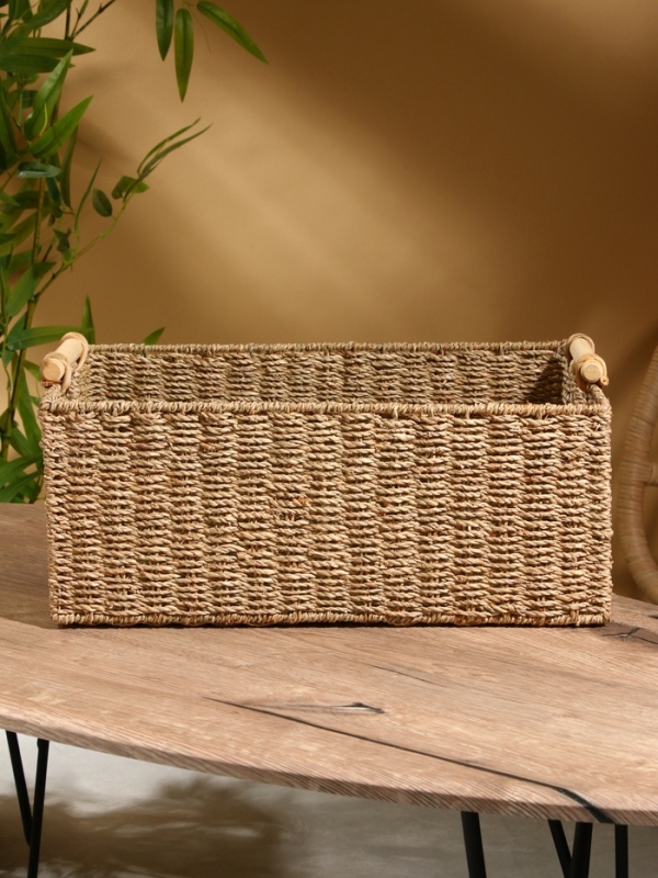 Корзина плетеная 46х30х20 см, сиграсс