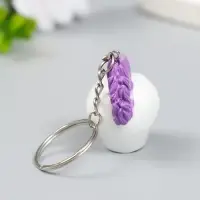Брелок пластик "Череп с ирокезом" МИКС 2,5х3х4 см