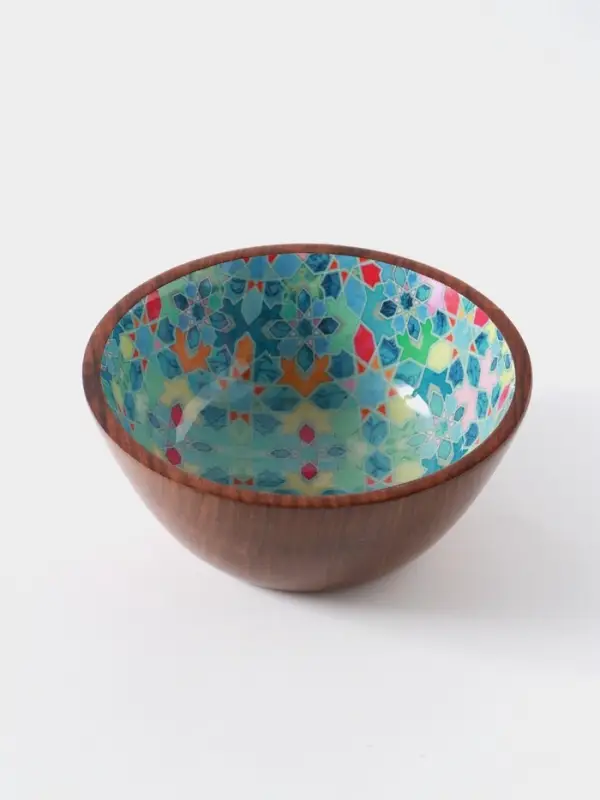 Чаша &laquo;Калейдоскоп&raquo;, 18&times;18&times;8 см, дерево шишам