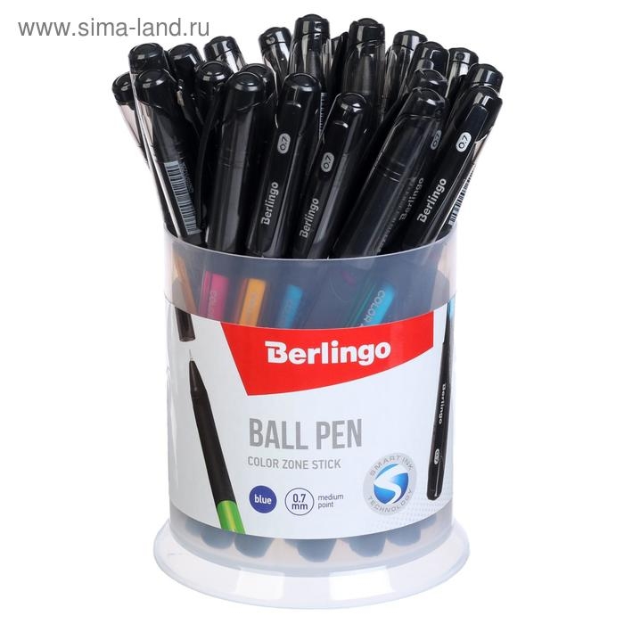 Ручка шариковая Berlingo Color Zone stick 0,7мм, синяя, прорезин корпус микс 285411 Ручка шариковая Berlingo Color Zone stick 0,7мм, синяя, прорезин корпус микс 285411