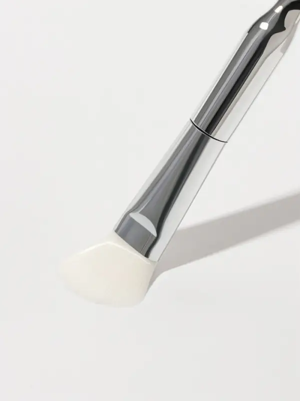 Кисть для масок SILVER, с лопаткой, 14(&plusmn;1) см, серебристая, белая