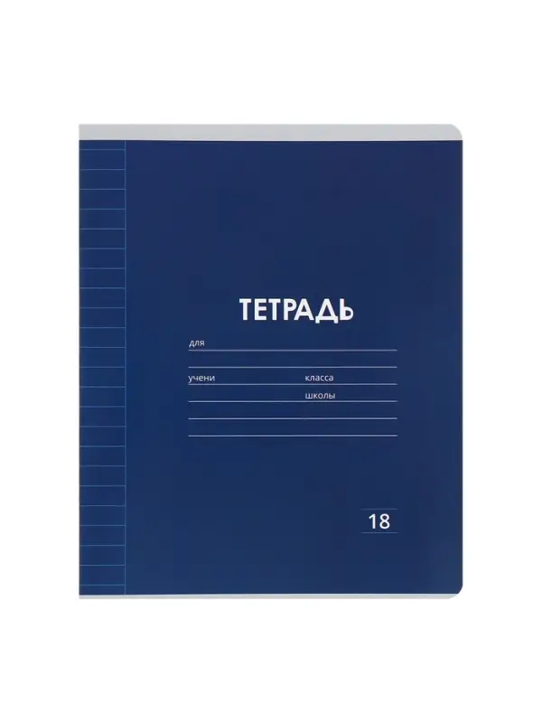 Тетради 10 штук, 18 листов в линейку Calligrata &laquo;Однотонная Классика. Эконом&raquo;, серые листы, МИКС