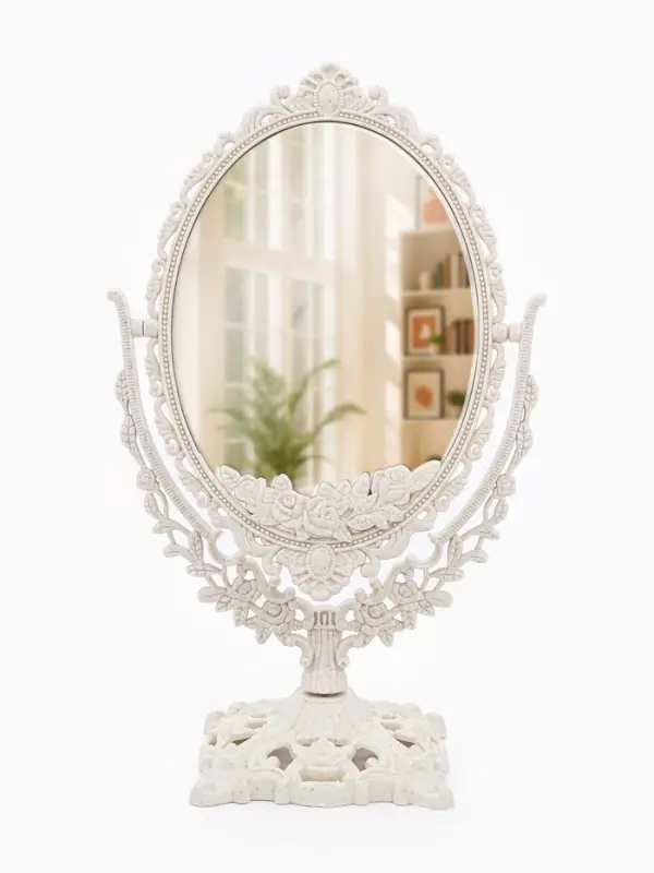 Зеркало декоративное, двустороннее, настольное, 19.5&times;33.5 см, (13.5&times;18.5 см), бежевое