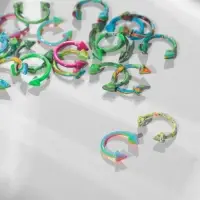 Пирсинг в бровь «Стрелы» дуо круг, d=0.8 см, МИКС (фасовка 20 шт.)