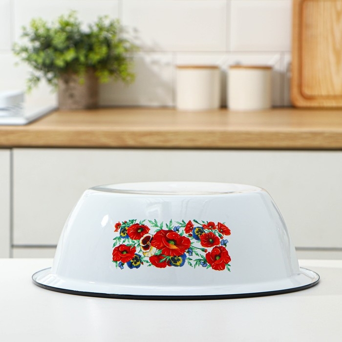 Миска эмалированная, 3,5 л, d=28 см, цвет МИКС Миска эмалированная, 3,5 л, d=28 см, цвет МИКС