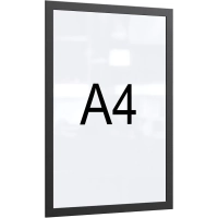 Рамка магнитная настенная Attache А4 ПЭТ, черная, 5 шт/уп