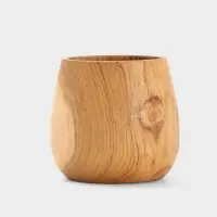 Стакан, 10&times;10&times;9 см, тиковое дерево