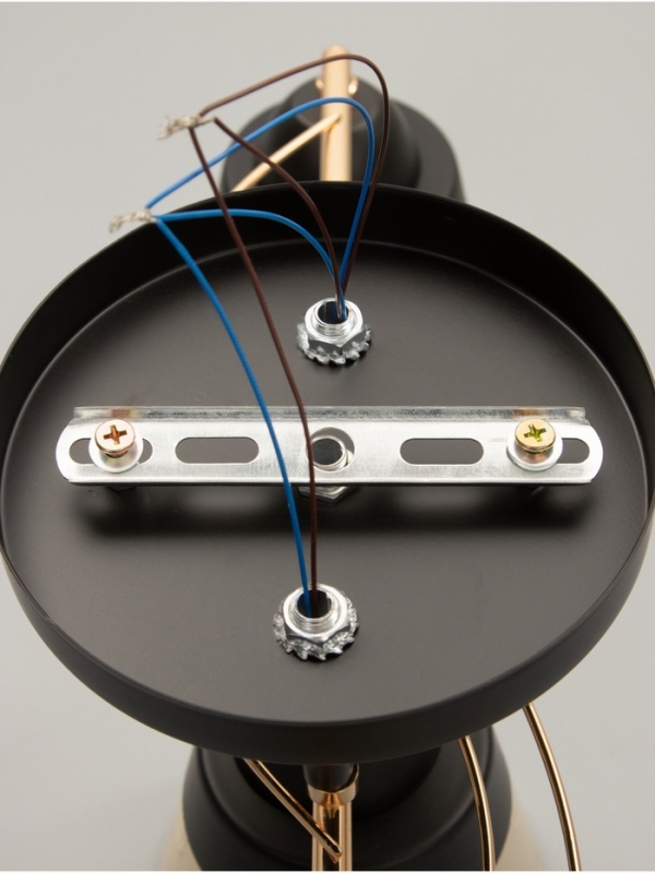 Люстра Люстра "Кансе" 3хЕ27 40Вт черно-золотой 50х15х23 см