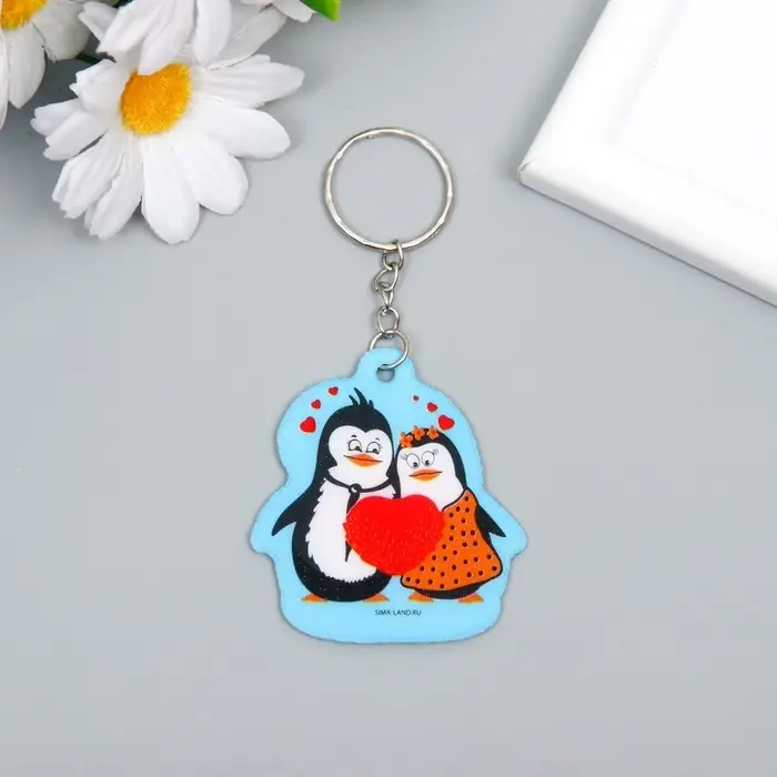 Брелок для ключей на кольце «Парочка влюблённых пингвинов», EVA, 5×5.5 см Брелок для ключей на кольце «Парочка влюблённых пингвинов», EVA, 5×5.5 см