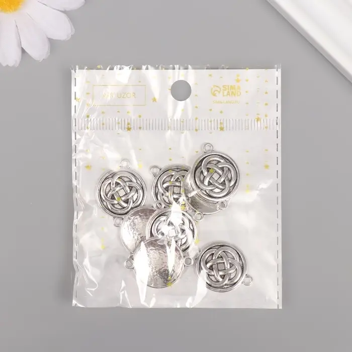 Коннектор для творчества металл 2 ушка "Цветок жизни" 2,6х1,9 см Коннектор для творчества металл 2 ушка "Цветок жизни" 2,6х1,9 см