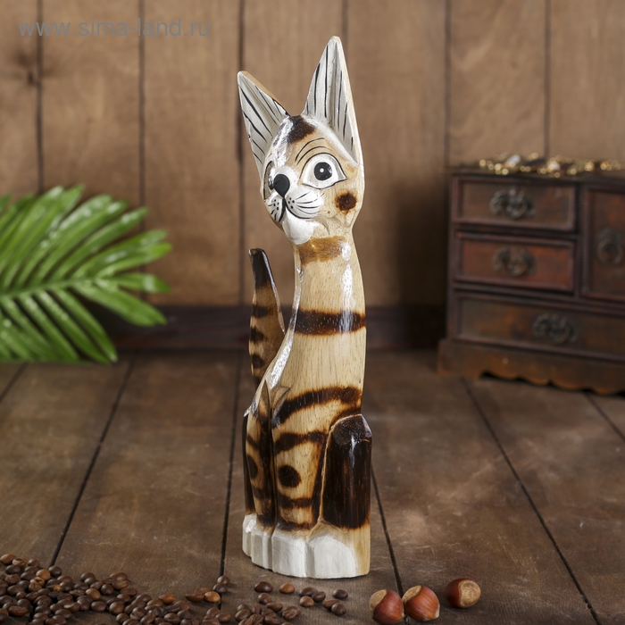 Сувенир дерево Сувенир дерево "Полосатая кошка" 4,5х9х30 см