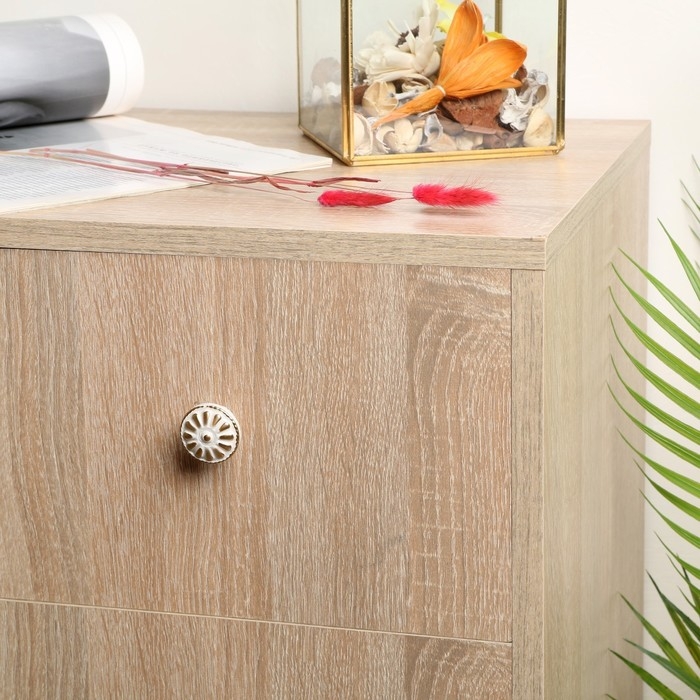 Ручка кнопка РК201, белая, с золотой вставкой, 8 шт TMP Ручка кнопка РК201, белая, с золотой вставкой, 8 шт TMP