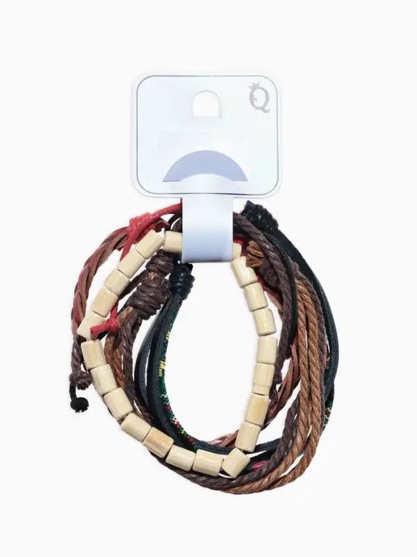 Набор браслетов &laquo;Радужный&raquo;, 4 шт. кожа, цветной, d=8 см