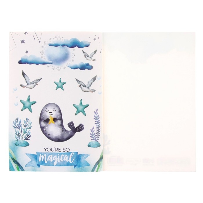 Наклейки детские в стикербуке «Морские жители», 8 листов, 12 х 18 см Наклейки детские в стикербуке «Морские жители», 8 листов, 12 х 18 см