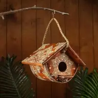 Скворечник деревянный &laquo;Узорчатый&raquo;, декоративный, с росписью, 18&times;19&times;15 см