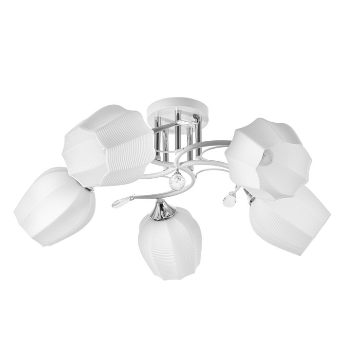 Люстра Люстра "Зарина" 5хЕ27 40Вт белый 60х60х24см BayerLux