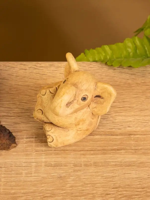 Сувенир «Слоненок», 7×6.5×5 см, керамика, бежевый