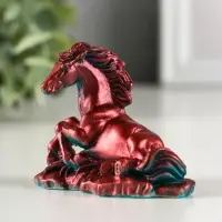 Фигура гипс "Лошадь лежит" 8х6х3 см, окисленная медь Фигура гипс "Лошадь лежит" 8х6х3 см, окисленная медь