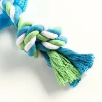 Игрушка жевательная с канатом &laquo;Кусочек солнца&raquo;, 8 см, голубая