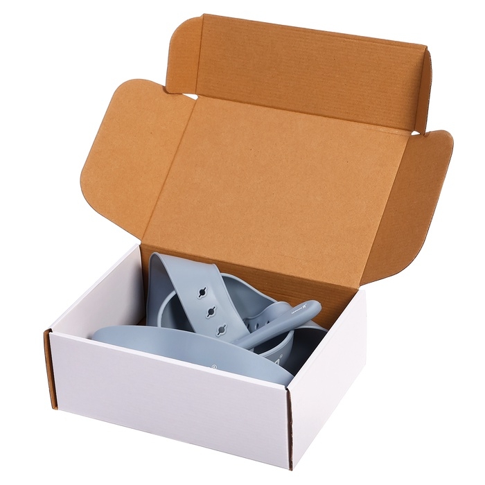 Набор для кормления, пищевой силикон, цвет серый Набор для кормления, пищевой силикон, цвет серый