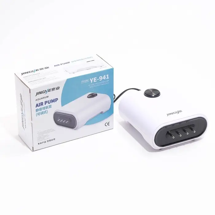 Компрессор воздушный JINGYE YE-941, бесшумный, регулируемый, 4&times;3 л/мин, 8 Вт