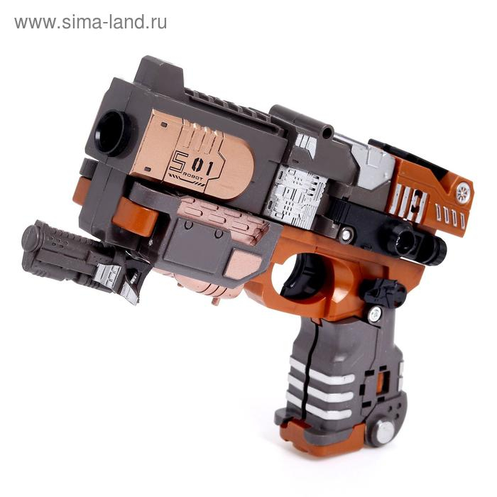 Робот-бластер «Титан», трансформируется, в комплекте 3 мягкие пули, цвет коричневый Робот-бластер «Титан», трансформируется, в комплекте 3 мягкие пули, цвет коричневый