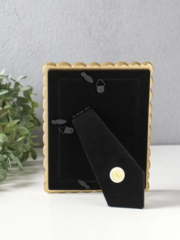 Фоторамка полистоун 10х15 см "Коса" золото 14,8х2х20 см