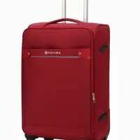 Чемодан на колёсах TEXTURA, кодовый замок, с увеличением, 42&times;26&times;68 см, 24", красный