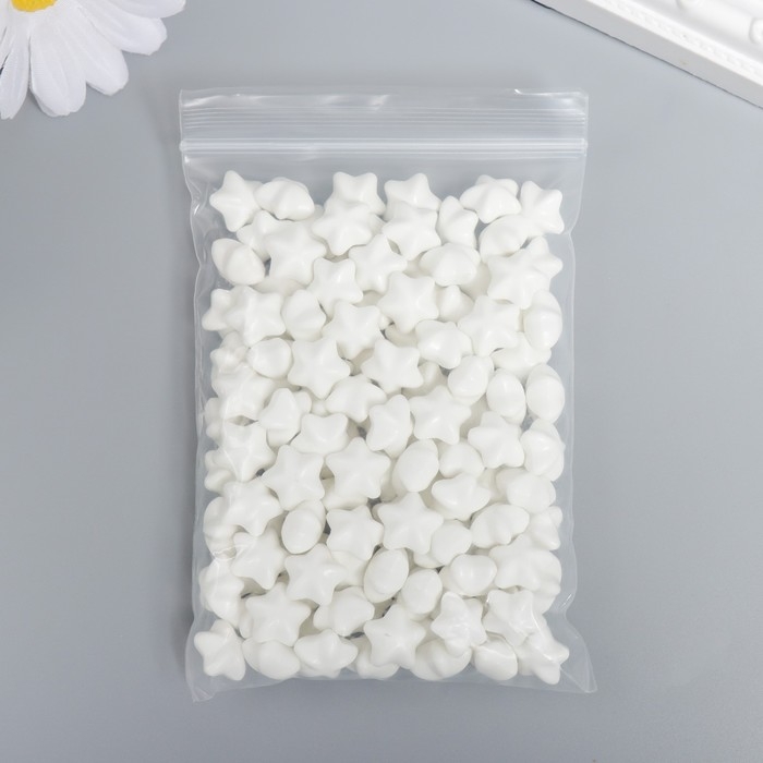 Сургуч в гранулах в пакете Сургуч в гранулах в пакете "Звёздочки" белый матовый 55 гр 12х8 см