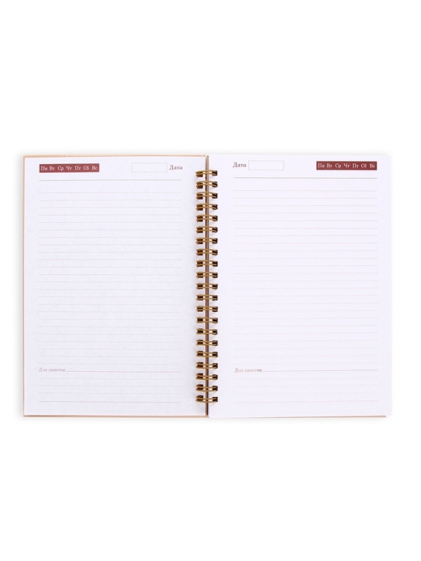 Ежедневник А5, 80 листов в твердой обложке на гребне "Верь в себя"