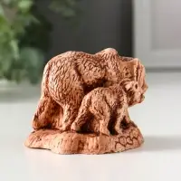 Фигурка гипс &laquo;Медведь с медвежонком&raquo;, 6.5&times;7&times;9.5 см