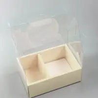 Коробка с PVC для цветов и десертов 26&times;18&times;30 см, желтый