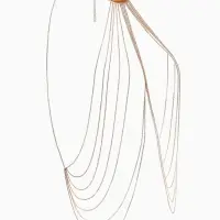 Бодичейн на тело, цепочки, 55 см, цвет золото