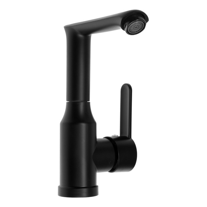 Смеситель для раковины ZEIN Z3696, поворотный излив высотой 18 см, ABS-пластик, черный Смеситель для раковины ZEIN Z3696, поворотный излив высотой 18 см, ABS-пластик, черный