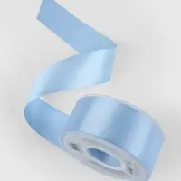 Лента атласная TEIRA, двухсторонняя, 38 мм, 25&plusmn;1 м, светло-голубой №332