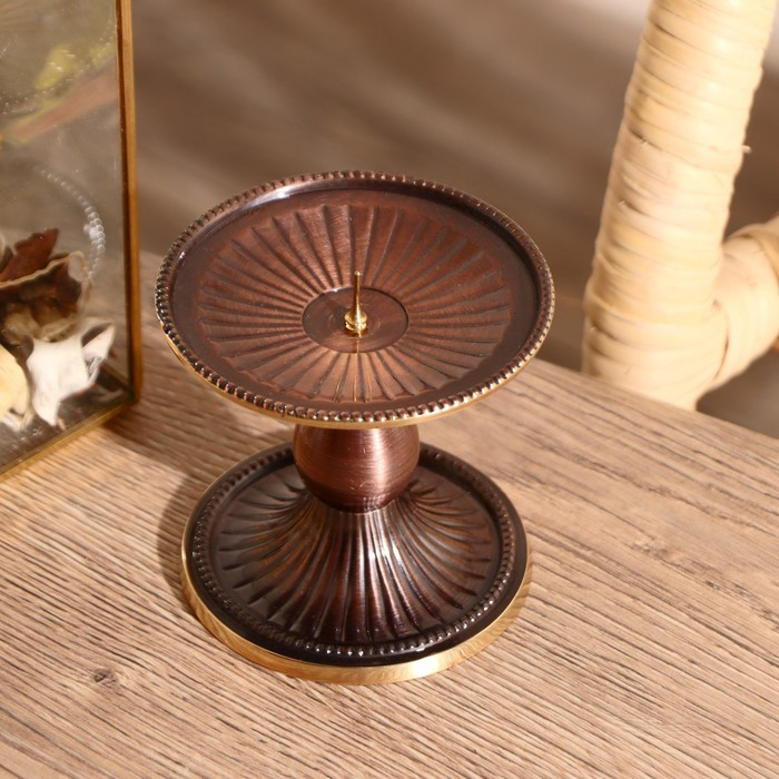 Подсвечник на 1 свечу Подсвечник на 1 свечу "Сумана" латунь 8,5х8х8 см