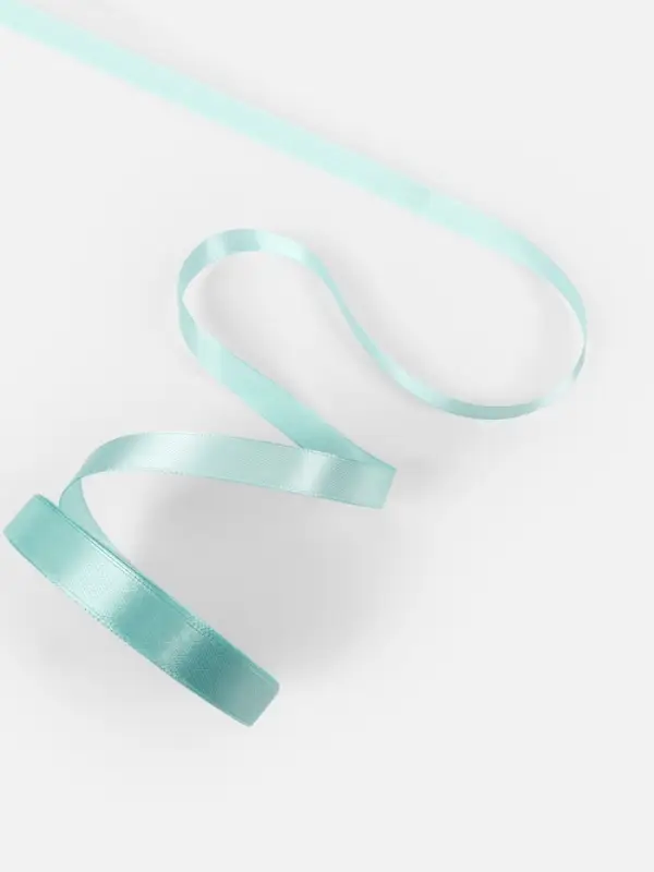 Лента атласная, 12 мм, 23±1 м, голубая №211 Лента атласная, 12 мм, 23±1 м, голубая №211