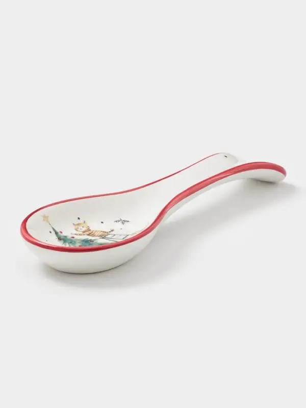 Подставка под ложку новогодняя Доляна «Волшебный праздник», 22.3×7.1×2.5 см, доломит, белая Подставка под ложку новогодняя Доляна «Волшебный праздник», 22.3×7.1×2.5 см, доломит, белая