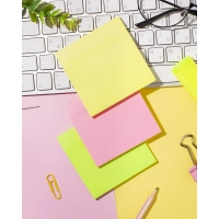 Стикеры Attache с клеев. краем 76х76, неон, 3 цвета 50х3