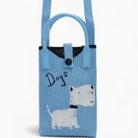 Сумка подр Пес, 12*4*17, отд на кнопке, дл ремень, голубой Сумка подр Пес, 12*4*17, отд на кнопке, дл ремень, голубой