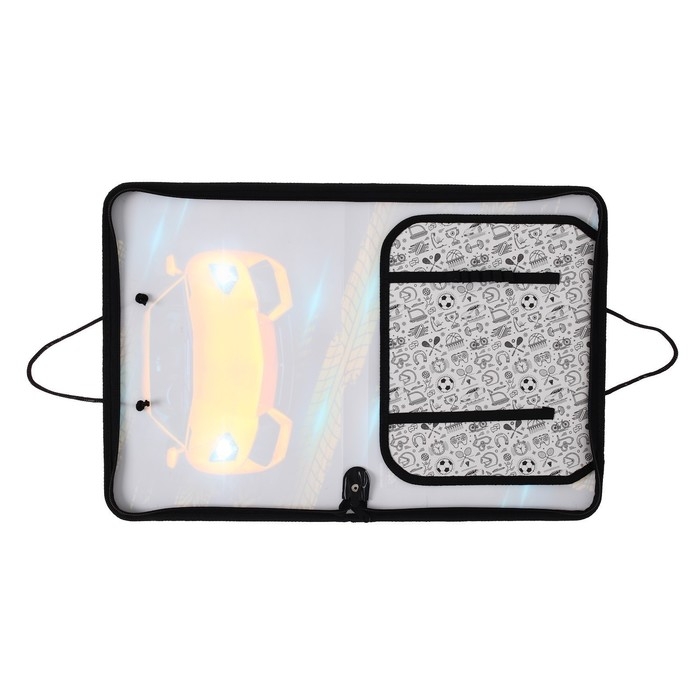 Папка для труда А4 с ручками, 325 х 230 х 25 мм, молния вокруг, откидная планка, пластиковая, ПТР-6 Calligrata  Папка для труда А4 с ручками, 325 х 230 х 25 мм, молния вокруг, откидная планка, пластиковая, ПТР-6 Calligrata "Тачка"