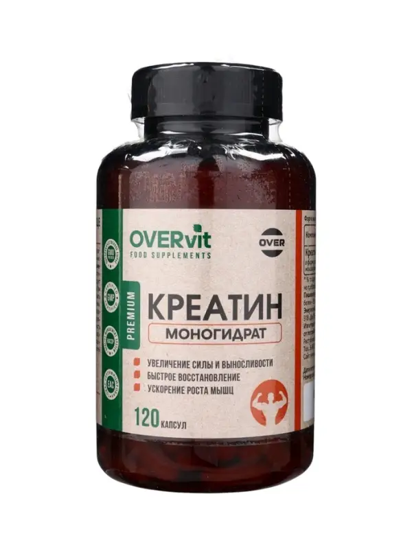 Комплексная добавка к пище Креатин OVERvit, 120 капсул Комплексная добавка к пище Креатин OVERvit, 120 капсул