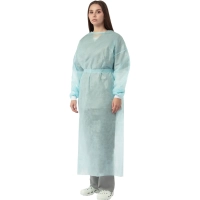 Халат хирург. стер, рук.манжет, дл.140 см, пл.25,&nbsp;р.48-54, голуб,1шт 5119/1