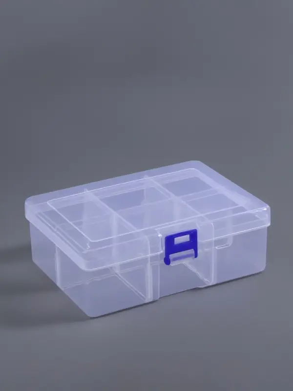 Органайзер для хранения мелочей, 6 ячеек, 16.5&times;12&times;5.8 см, прозрачный