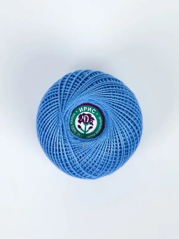 Нитки вязальные "Ирис" 150м/25г 100% мерсеризованный хлопок Набор 6шт (2608)