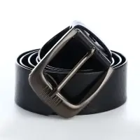 Ремень мужской, ширина 3.5 см, винт, один прокол, пряжка металл, чёрный