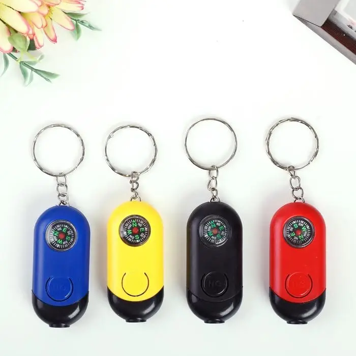 Фонарик брелок для ключей на кольце «Компас», 1.5×2.5×5.5 см, МИКС