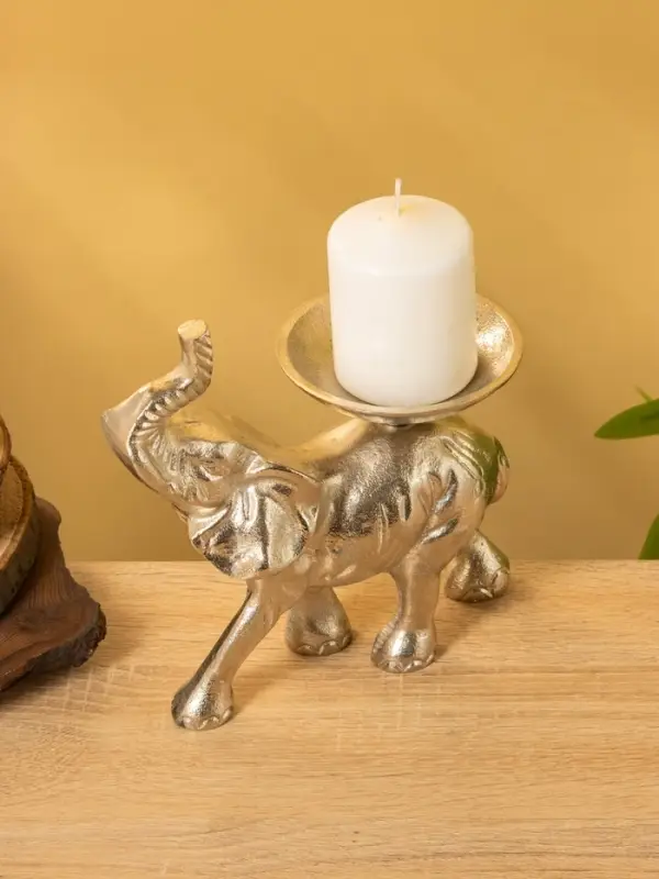 Подсвечник «Слон», 10×17×19 см, алюминий