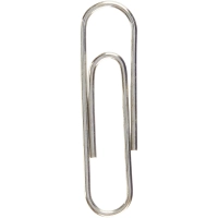 Скрепки KORES с отгибом,никелированные, 25 мм, негофрированные,100шт/уп